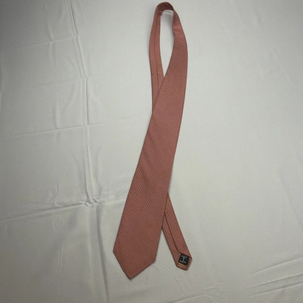 Robert‎ Talbot Best of Class Men's Tie 100% Silk Orange Polka Dot / 61